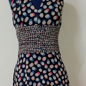 Polka dot halter dress